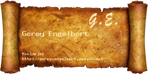 Gerey Engelbert névjegykártya